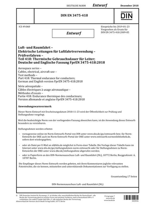DIN EN 3475-418 - DRAFT
