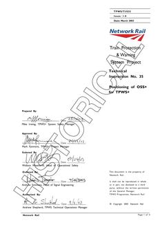 NR TPWS/TI/035 ISSUE 1