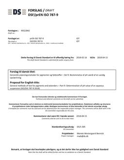 DANSK DSF/PREN ISO 787-9