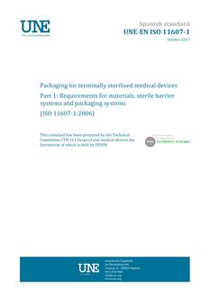 AENOR UNE-EN ISO 11607-1