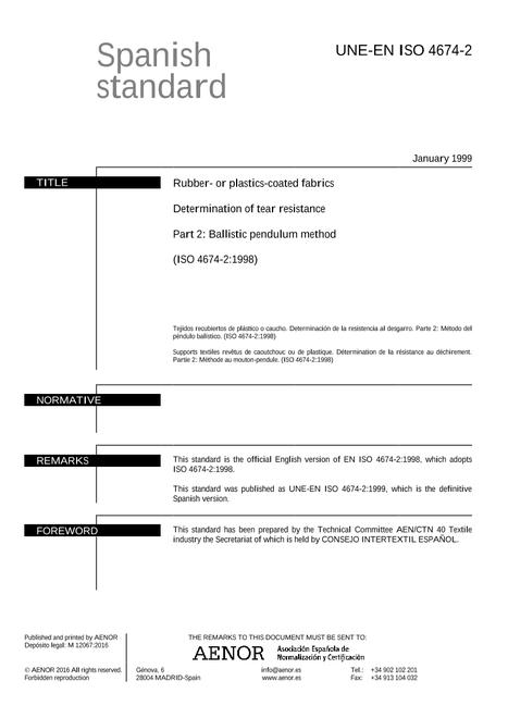 AENOR UNE-EN ISO 4674-2