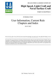 DNV DNV-RU-HSLC PART 0 CHAPTER 1