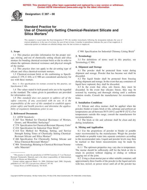 ASTM C397-00