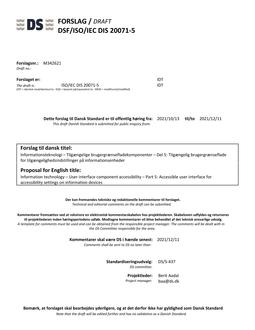 DANSK DSF/ISO/IEC DIS 20071-5