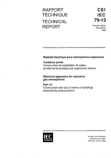 IEC/TR 60079-13 Ed. 1.0 b:1982