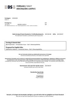 DANSK DSF/ISO/DIS 11979-5