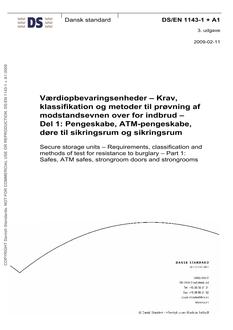 DANSK DS/EN 1143-1 + A1