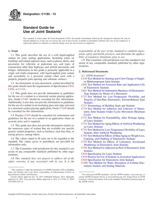 ASTM C1193-13
