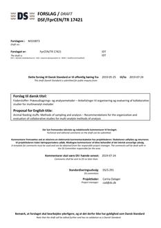 DANSK DSF/FPRCEN/TR 17421