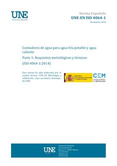 AENOR UNE-EN ISO 4064-1