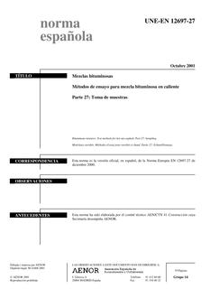 AENOR UNE-EN 12697-27