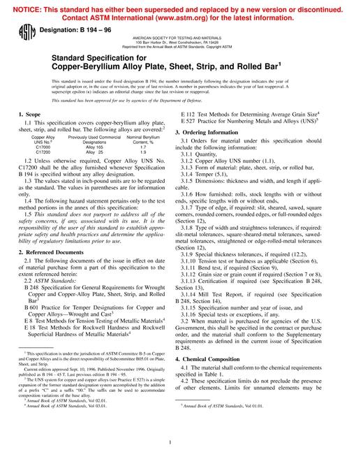 ASTM B194-96