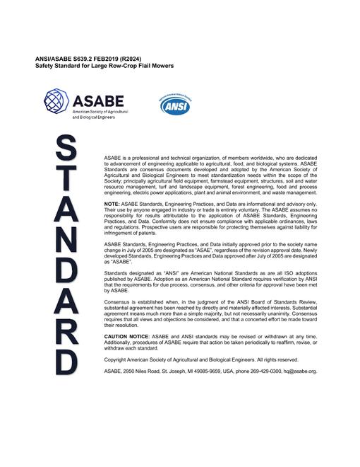 ASAE/ASABE S639.2 (R2024)
