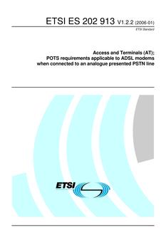 ETSI ES 202 913