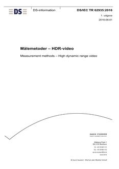 DANSK DS/IEC TR 62935