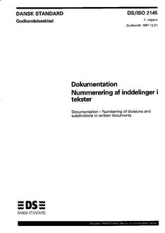 DANSK DS/ISO 2145