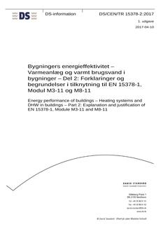 DANSK DS/CEN/TR 15378-2