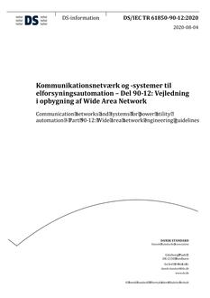 DANSK DS/IEC TR 61850-90-12