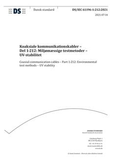 DANSK DS/IEC 61196-1-212