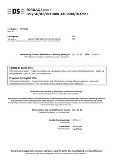 DANSK DSF/ISO/IEC/IEEE 8802-1AC/FDAMD 1
