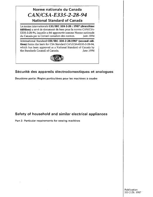 CAN/CSA E335-2-28-94