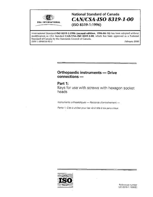 CAN/CSA-ISO 8319-1-00