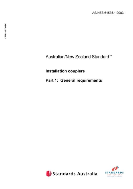AS/NZS 61535.1:2003