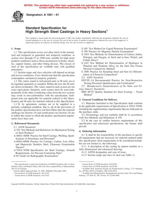 ASTM A1001-01