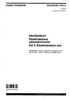 DANSK DS/ISO/IEC 7501-2