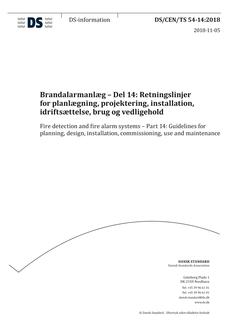 DANSK DS/CEN/TS 54-14