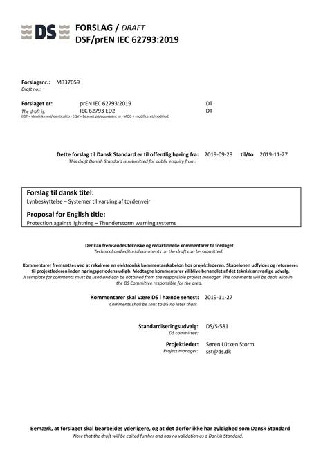 DANSK DSF/PREN IEC 62793