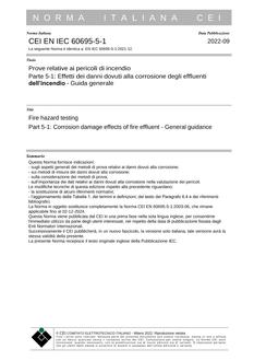 CEI EN IEC 60695-5-1
