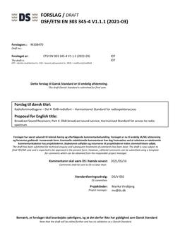 DANSK DSF/ETSI EN 303 345-4 V1.1.1 (2021-03)