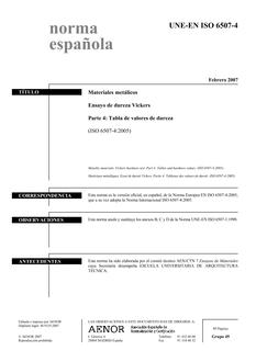 AENOR UNE-EN ISO 6507-4