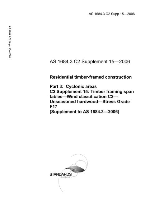 AS 1684.3 C2 SUPP 15-2006