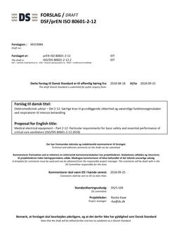 DANSK DSF/PREN ISO 80601-2-12