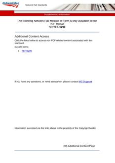 NR TEF 3299 ISSUE 1