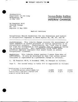ARMY DA PAM 40-8 INT CHG NOTICE I01