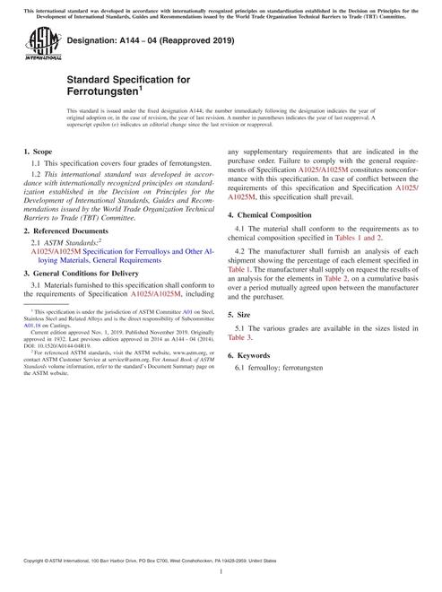 ASTM A144-04(2019)