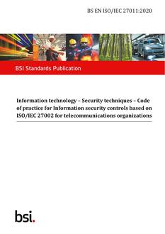 BS EN ISO/IEC 27011:2020