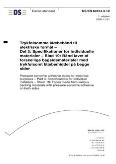 DANSK DS/EN 60454-3-19
