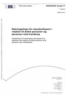 DANSK DS/ISO/IEC GUIDE 71