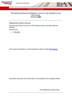 NR TEF 3295 ISSUE 1