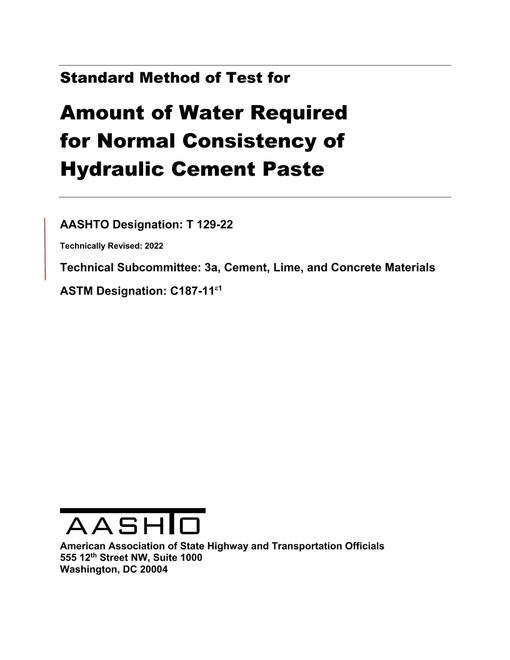AASHTO T 129-22