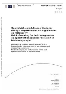 DANSK DS/CEN ISO/TS 14253-4