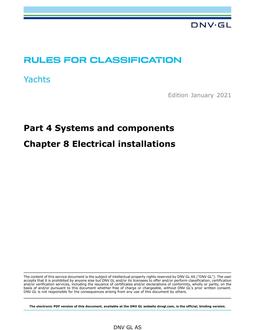 DNV DNVGL-RU-YACHT-PART 4 CHAPTER 8