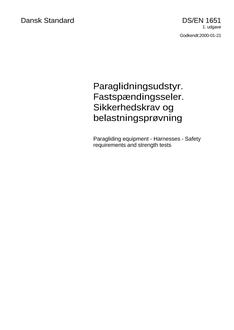DANSK DS/EN 1651