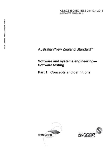AS/NZS ISO/IEC/IEEE 29119.1:2015