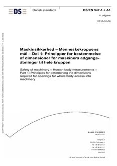 DANSK DS/EN 547-1 + A1
