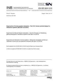 SNV SN EN ISO 9241-210